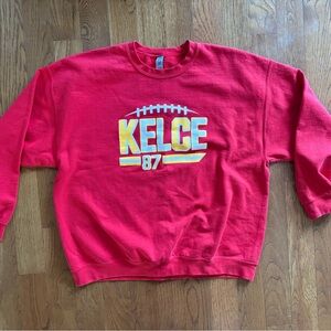Kansas City Chiefs NFL Football Travis Kelce KC #87 Red Sweatshirt Size 2XL